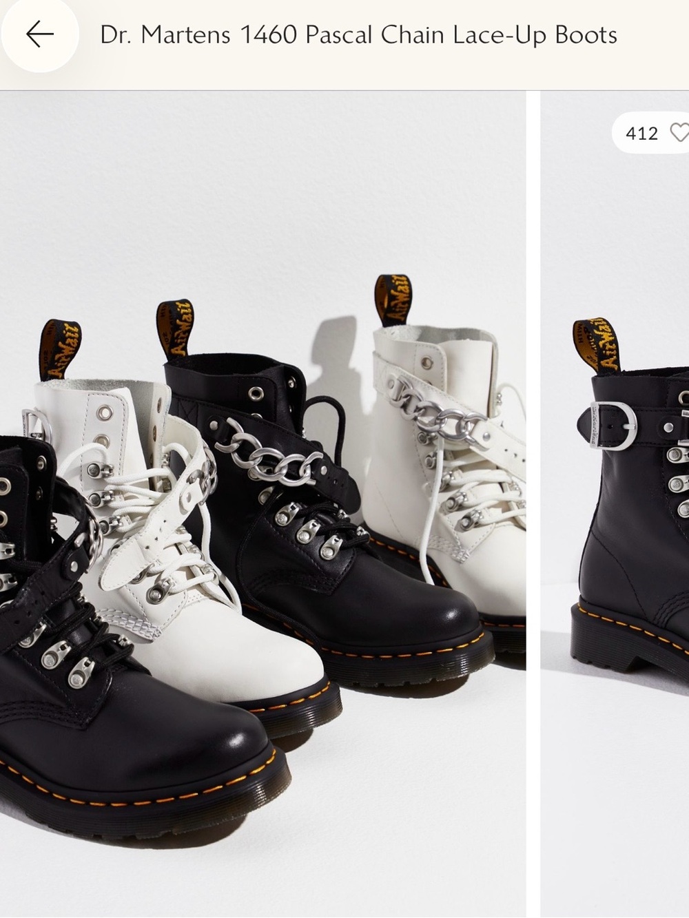 Dr. Martens 1460 Pascal Chain Lace-Up Boots